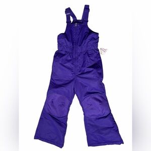 Girls Purple Snow Bibs Overalls – Faded Glory – XS (4–5) – NWT